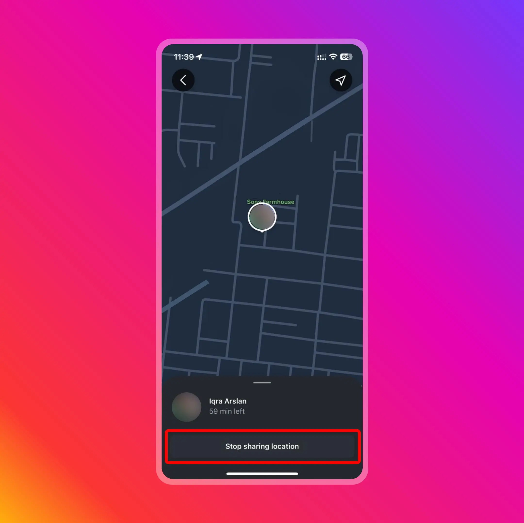 Stop Sharing Location on Instagram